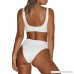 ALBIZIA Women's Zip-up Crop Top High Cut High Waist Bikini Set 2 Piece Swimsuit Small B07DWVP6K2